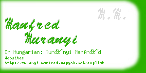 manfred muranyi business card